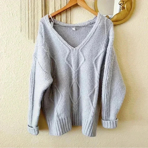 Wishlist S/M grey knit sweater oversized - Picture 1 of 5